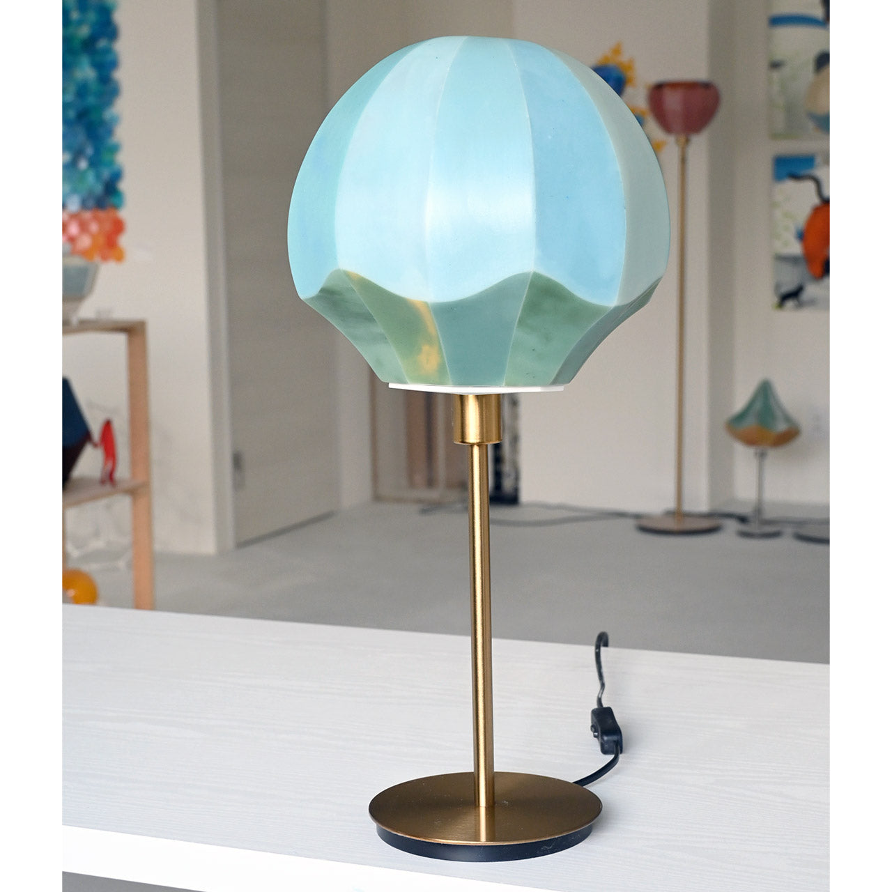 Lampshade Botanical Series "Kinoko" Green-Blue