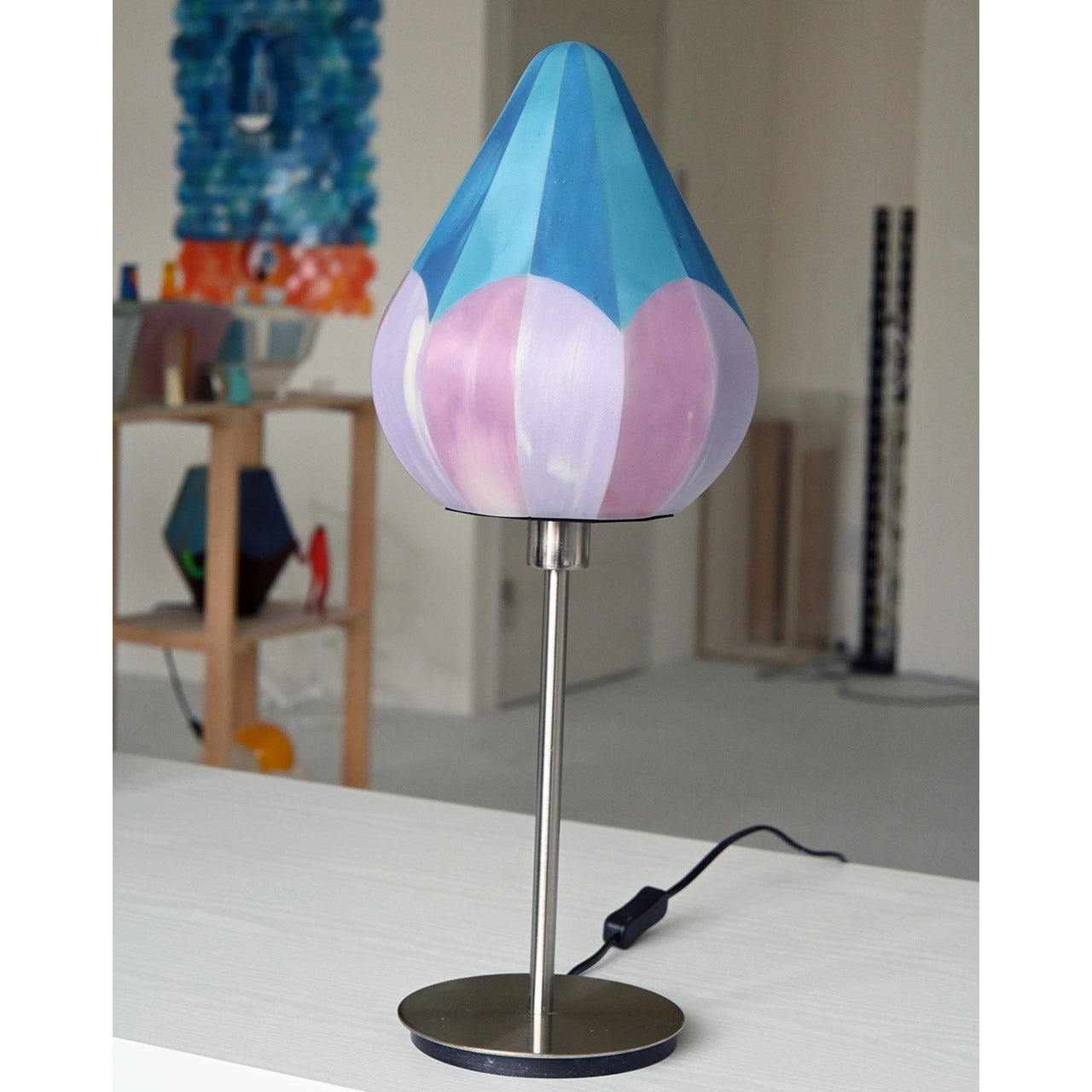 Lampshade Botanical Series "Tsubomi" Purple-Navy