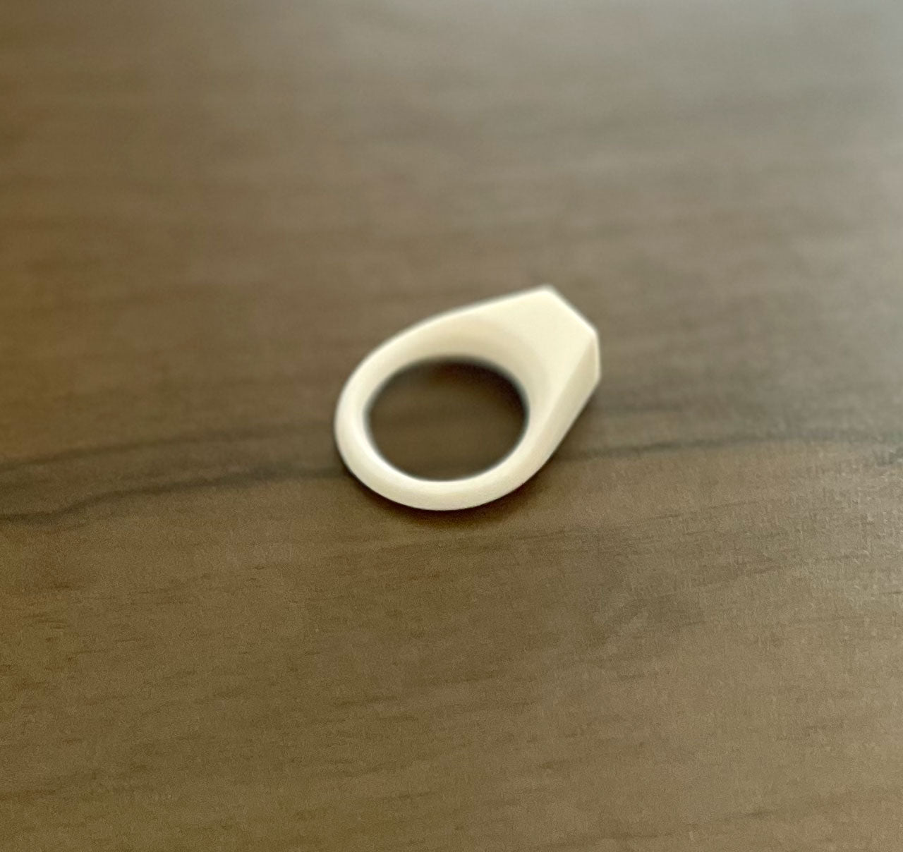 3D Printer (PLA) Simple Design Ring (White)