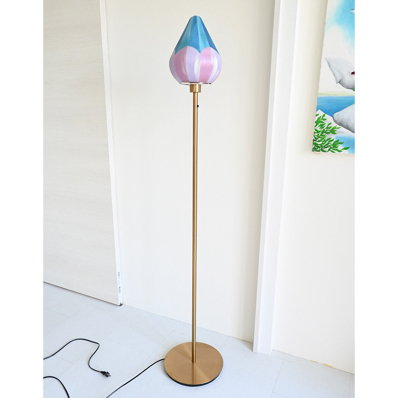 Lampshade Botanical Series "Tsubomi" Purple-Navy