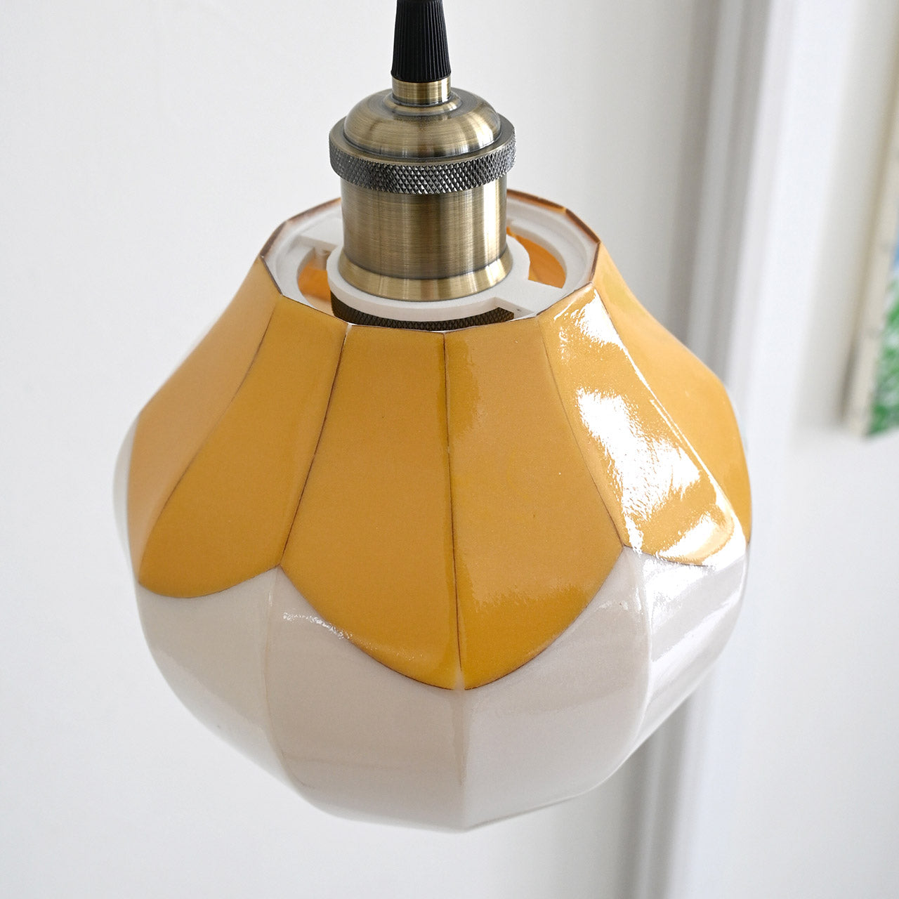 [Limited to one item] Yellow Flower Pendant Light Lamp Shade Small