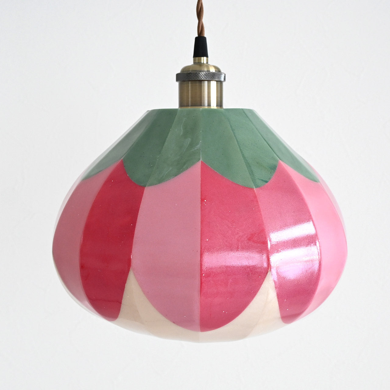 [Limited to one item] Large red flower pendant lamp shade