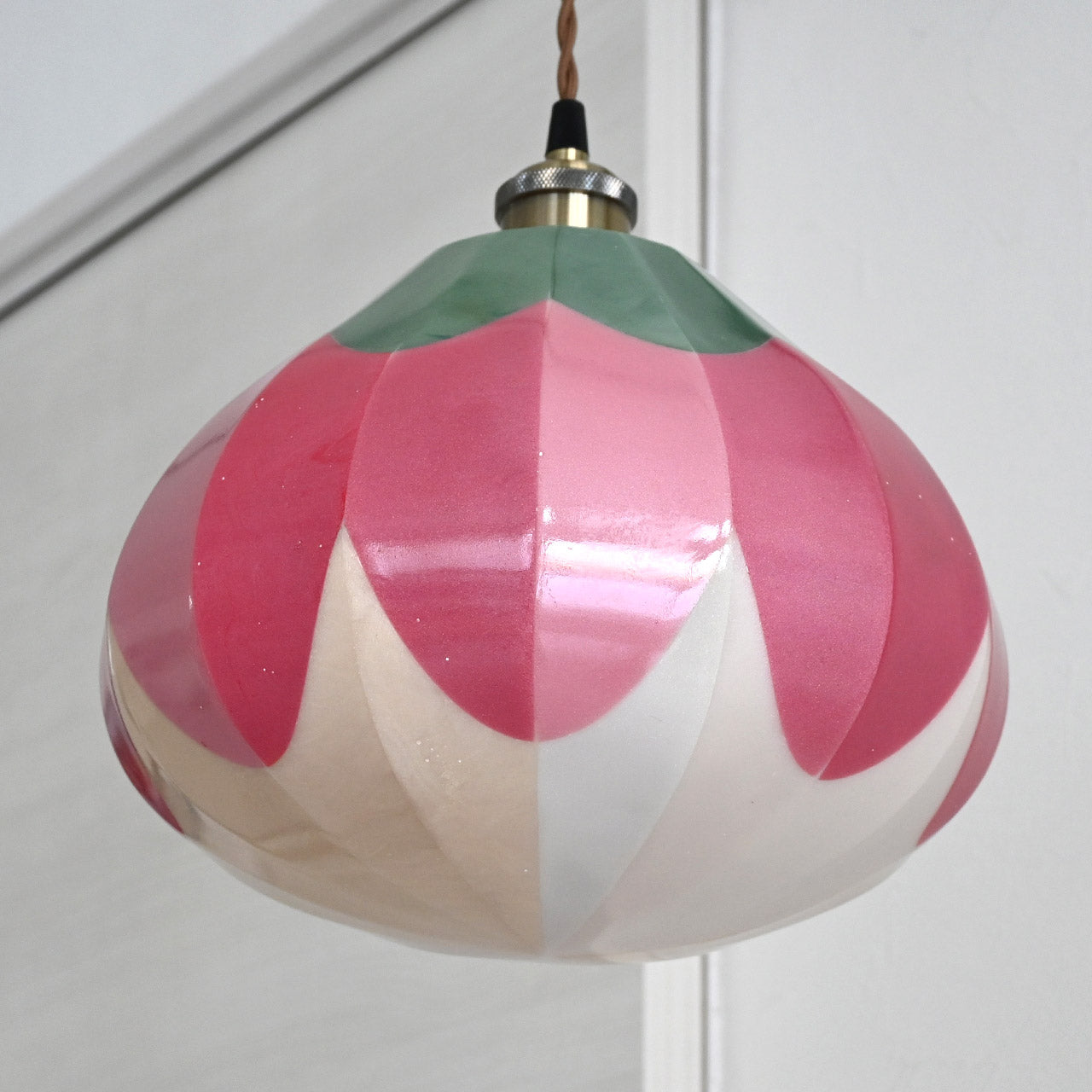[Limited to one item] Large red flower pendant lamp shade