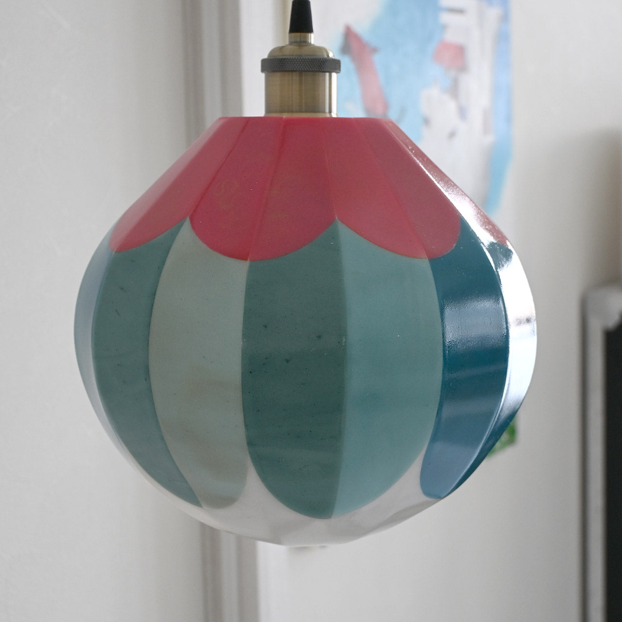 [Limited to one item] Large round flower pendant lamp shade