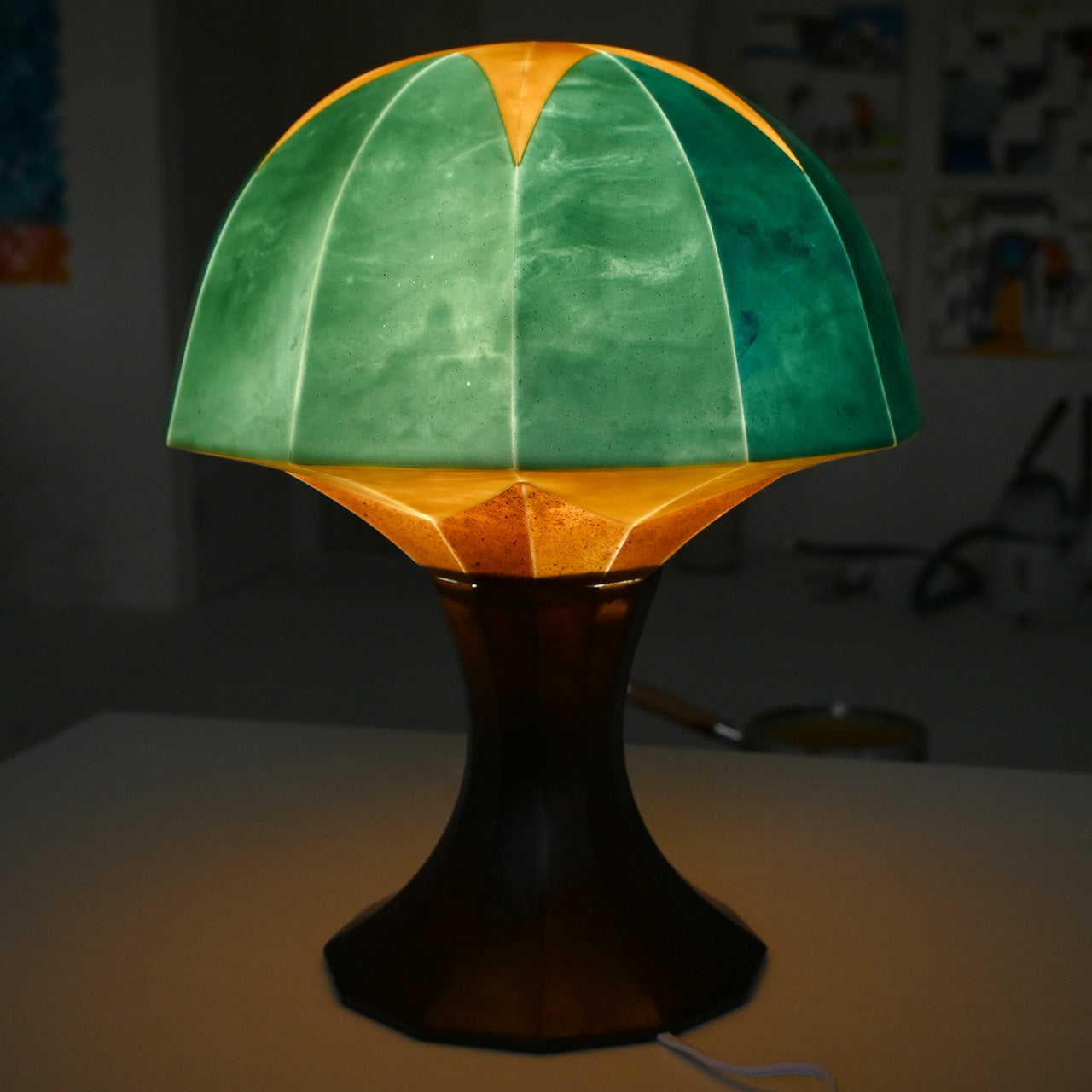 [General diffusion type] Table lamp Green tree