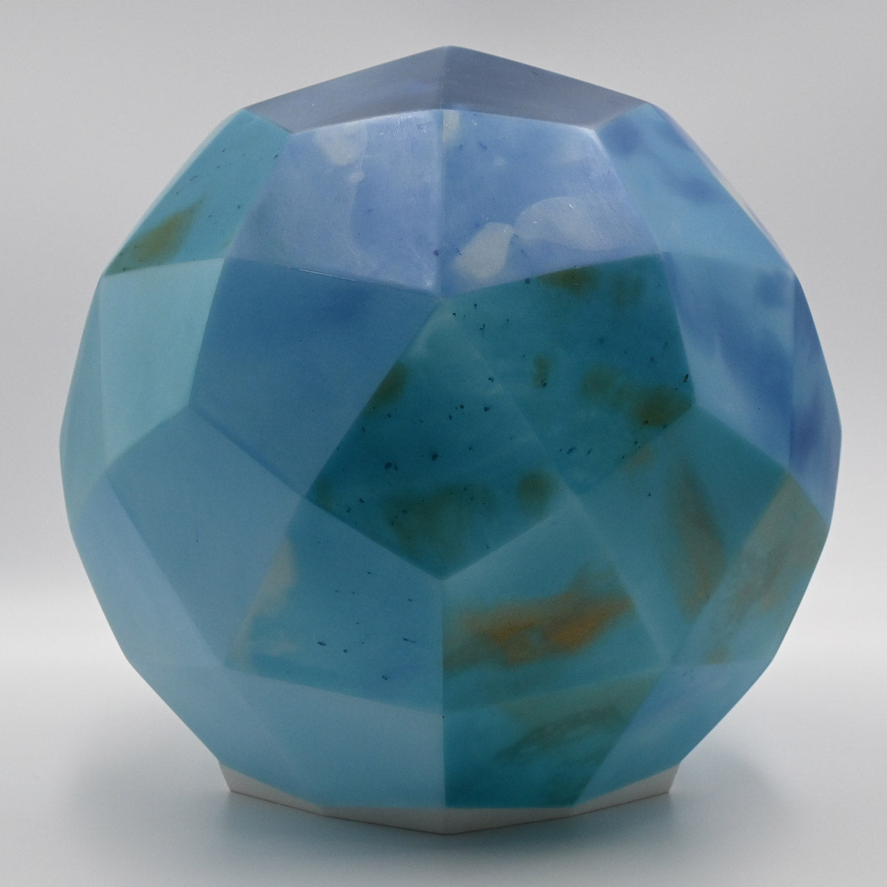 [One of a kind] Blue polyhedron lamp shade